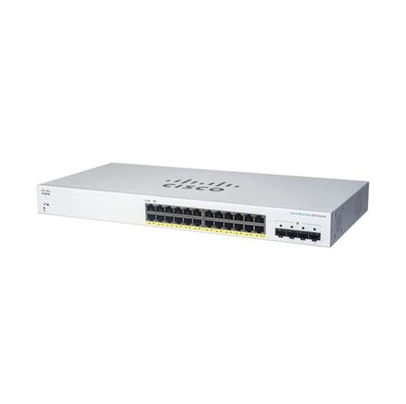 Cisco Business 220 Series CBS220-24FP-4G - switch - 28 porter - smart - rackmonterbar