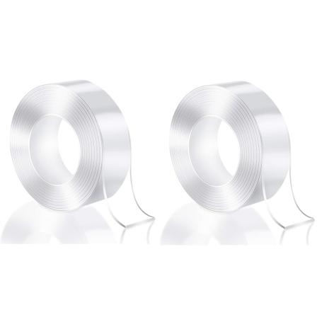 2-pack Återanvändbart Dubbelhäftande Nanotejp 5 M