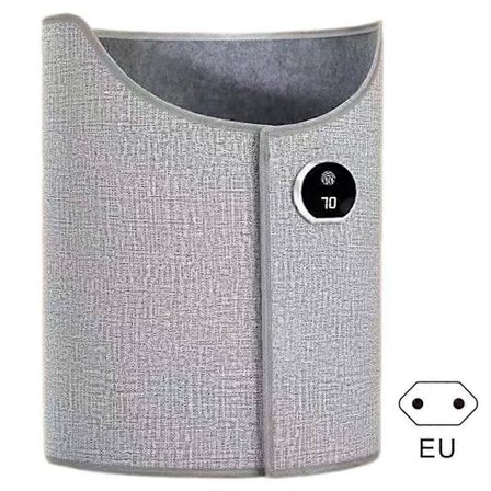 Benvarmer til under skrivebordet til kontor, lydløs drift, energieffektiv løsning til kølige aftener Grå