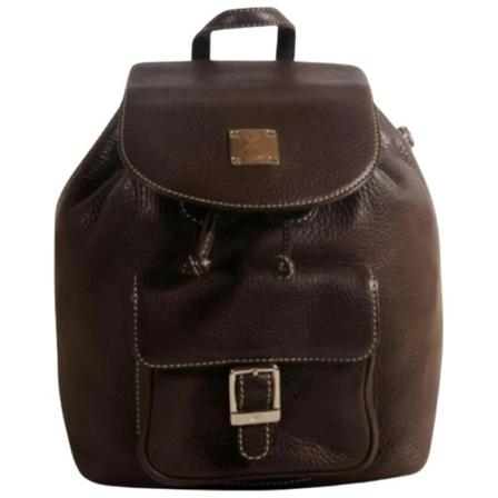 MCM Pre-owned, Pre-owned Leather backpacks Bruin, Dames, Maat:ONE Size