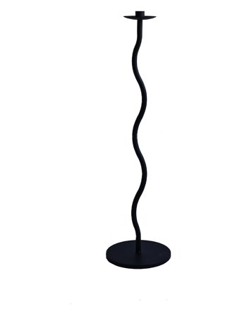 Curved Candleholder 75Cm Black Cooee Design