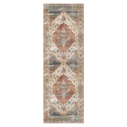 Hallmatta, Tvätthållbar Matta, Halksäker Vattenavvisande Golvmatta, Låg Ludd Mjuk Vintage Matta för Entré Sovrum Tvättstuga Inomhus, Stil 9