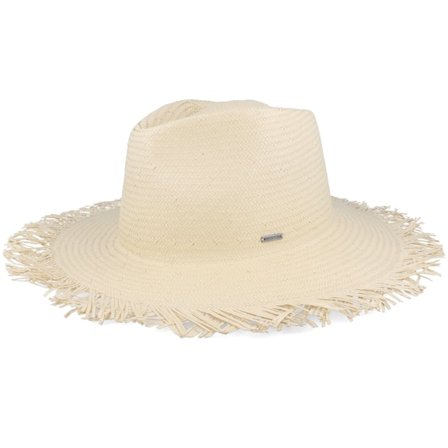 Brixton - Beige straw Cappello - Jo Frayed Honey Fedora Straw Hat @ Hatstore