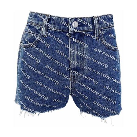Alexander Wang, Denim shorts Blauw, Dames, Maat:W28