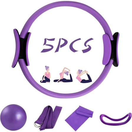 5-delat Pilates Ring-set 14 tum Yoga Fitness Magic Circle Pilates Utrustning för Hemträning Fitness Set - Perfekt