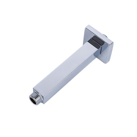 Dusjarm, rustfritt stål firkantet topp dusjarm rør veggmontert rett dusjforlengelse for takdusjhode for baderom(20 cm/7,87 tommer)