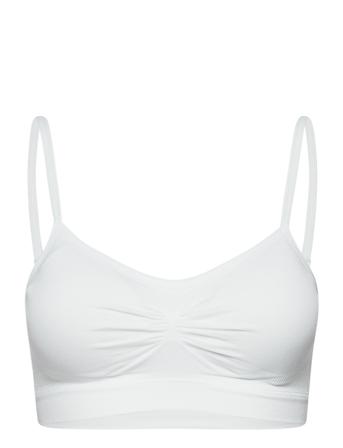 Seamless Strappy Top Lingerie Bras & Tops Soft Bras Tank Top Bras Valkoinen Hunkemöller