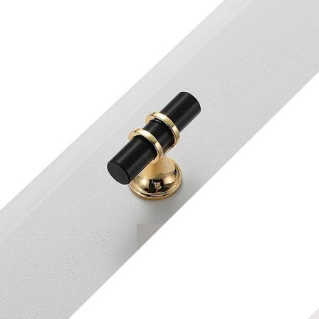 4 stk. sorte greb til skabe og skuffer med et hul, til døre, skabe, skuffer, soveværelsesmøbler