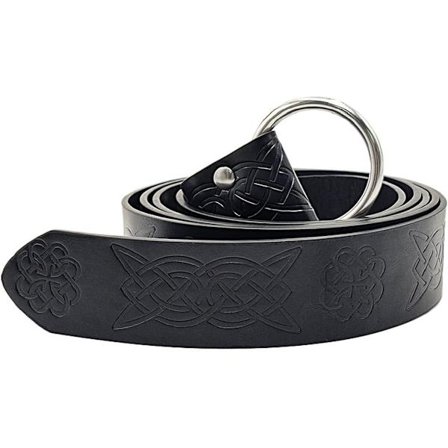 Vintage Keltisk Bælte, Halloween Middelalder O-Ring Bælte Præget PU Læder Ridder Bælte, Viking Battle Knight Bælte, Viking Læder Bælte til Mænd