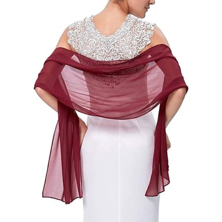 Blød Chiffon Pashmina Tørklæde Sjal og Omslag til Formelle Aftenkjoler, Brud Brudepiger Sjal til Bryllup