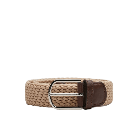 John Henric Braided Belt Skärp Herr Beige 90
