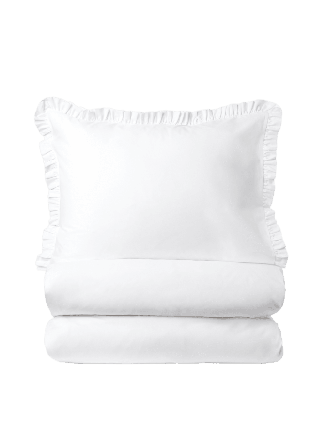 Åhléns Home Bäddset FRILL 150x210 cm Sängkläder Vit ONESIZE