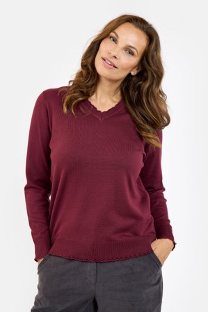 SIGNATURE - Langærmet Strik - Bordeaux