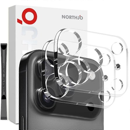 2 stk. kameralinsebeskytter i hærdet glas til iPhone 17 Pro, klar linsefilm, 3D fuld dækning