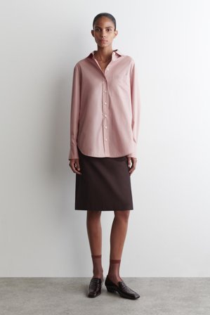 COS Women's Ribbed Sheer Socks in Brown