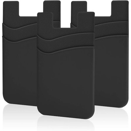 Telefonkort Holder, 3-pak Silikone Lommer til Kreditkort, Visitkort Lommer til Smartphones