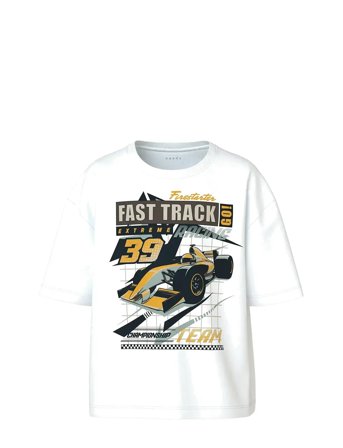 name it Nkmvictor Ss Nreg Top - White - 122-128