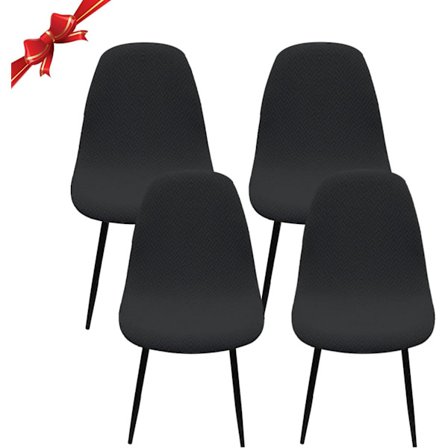 Sett med 4, Stretch Skandinavisk Spisestoltrekk, Diagonal