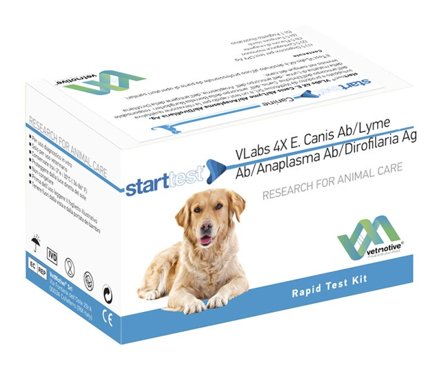 VetMotive Start Test Vlabs 4x (Canis Ab Lyme Ab Anaplasma Ab