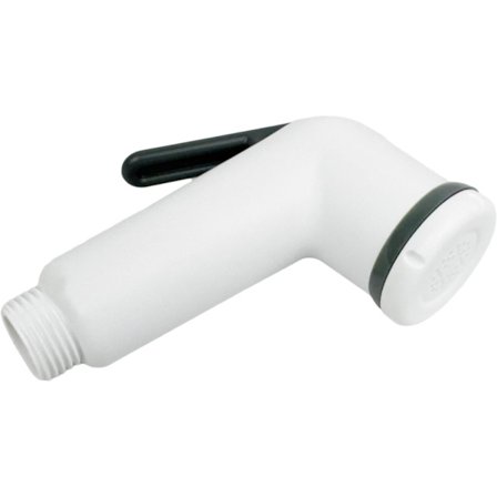 Styck Båd- eller Autocamperbrusehoved med Vandbesparende Brusehoved (Lige Tilslutning - Hvid/Grå)