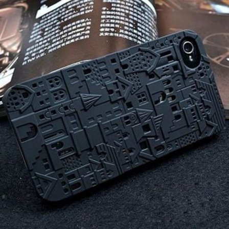 City 3D (Svart) iPhone 4S Skal