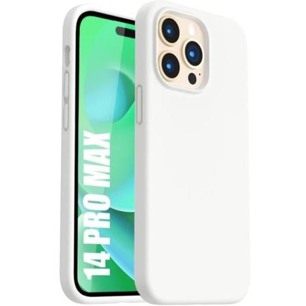 Cover til iPhone 14 Pro Max, fleksibel blød beskyttelse Hvid Vit