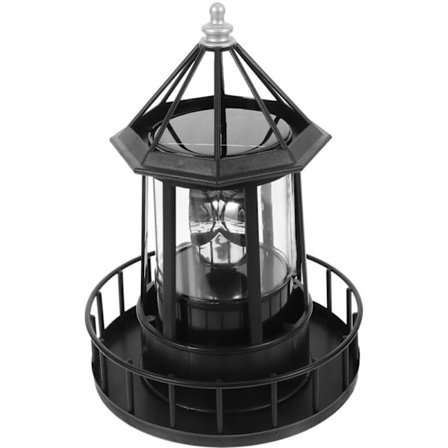 Aurinko LED-valo puutarhaan, pyörivä navigointivalo, yhteensopiva ABS- ja rautapohjien kanssa