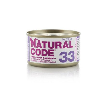 Natural Code 33 Tonno Orata e Amaranto Gatti Adulti Lattina 85g