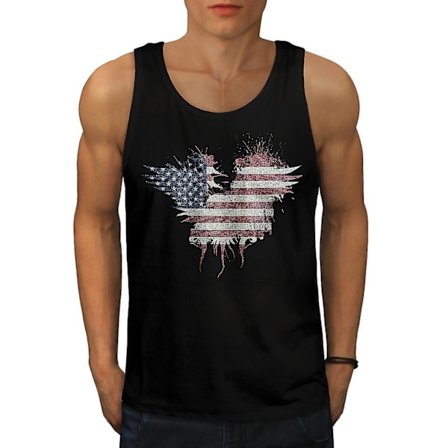 Flagga Land Amerikansk Usa Män Blacktank Top