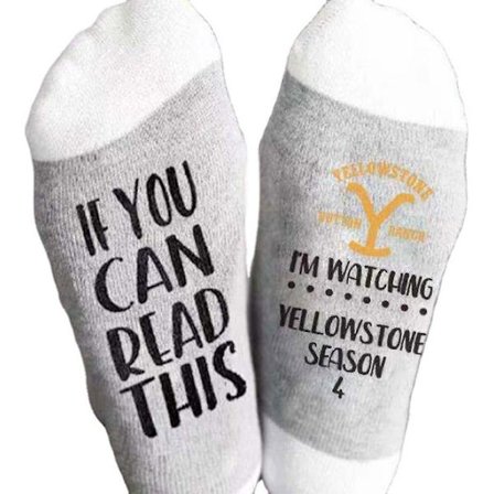 Unisex Sjove Novelty Strømper med Tekst - Hvis Du Kan Læse Dette - Trykte Bomuldsstrømper - TV-Serie Drama Elskere Gave