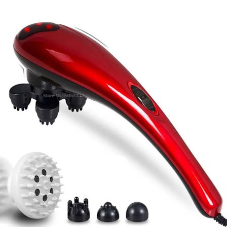 Elektrisk Delfin Massasjeapparat Ryggmassasje Hammer Vibrerende Rulle Infrarød Cervikal Massasje 220V