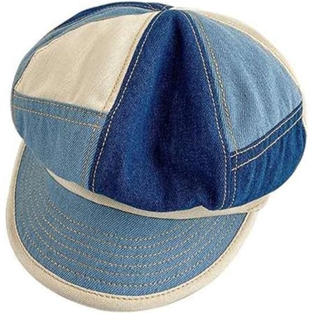 Dame Patchwork Denim Ivy Newsboy Paperboy Baker Boy Beanie Gatsby Cabbie Maler Kasket Jean Huer
