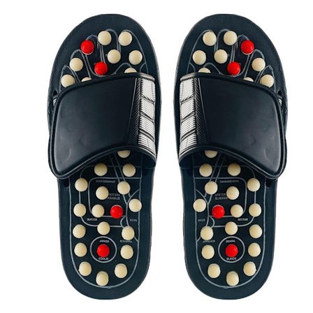 Massage-tofflor (zonterapi) med kardborreband