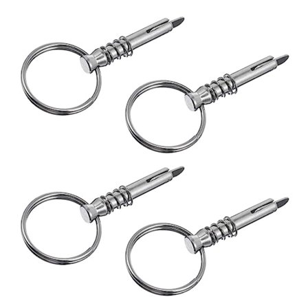 Båt Pins Hurtigutløser Pin 1/4" x 1" med Drop Cam & Fjær med Trekk Ri