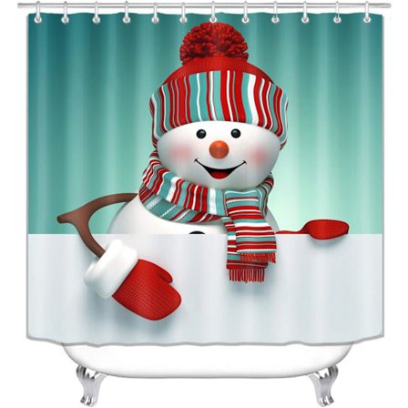 Jultomtar Duschdraperi för Badrum, God Jul Sho