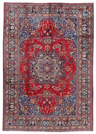 Tapis Mashad 203X293 Rouge Foncé/Noir (Laine, Perse)