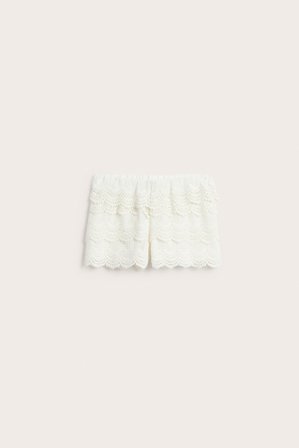 Kappahl | Korta spetsshorts Offwhite 146 | Barn