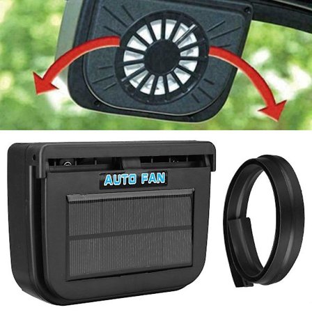 Soldrevet biludstødningsventilator Luftventil Cool Fan Auto Cooler Ventilationssystem