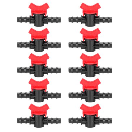 10 STK 1/2" Slange Vandingsfittings Barb Inline Ventil Havevandingsstik