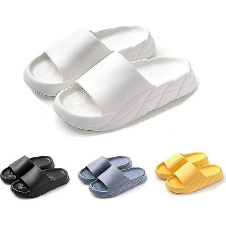 Tyyny-tohvelit naisille ja miehille, pilvitohvelit, liukumattomat, nopeasti kuivuvat kylpyhuone- ja suihkutohvelit, avokärkiset pehmeät paksut 