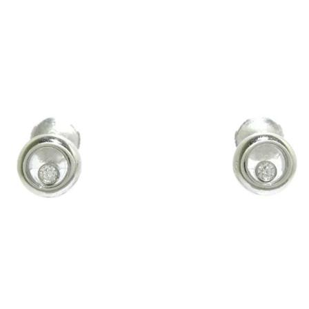 Chopard Pre-owned, Pre-owned White Gold earrings Grijs, Dames, Maat:ONE Size