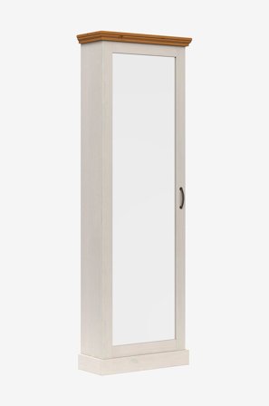 Loft24 - Selma Skohylle med 1 speildør i furu - Hvit - Skoskap - Fra Homeroom