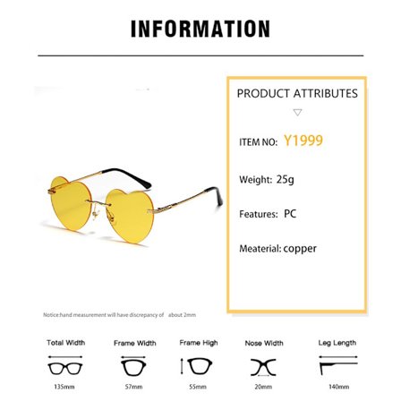 Hjärta Solglasögon Damsolglasögon GRADIENT TEA