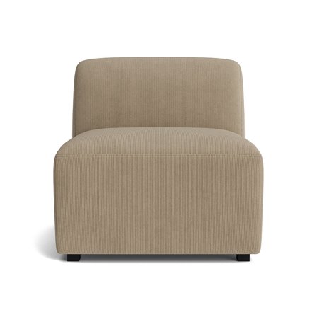 Napoli 1 personers sædemodul - Wave Mørk Beige - 75x86x76cm Sofa - Komfortabelt modulsystem med pocket fjedre, polyester og genanvendt skum