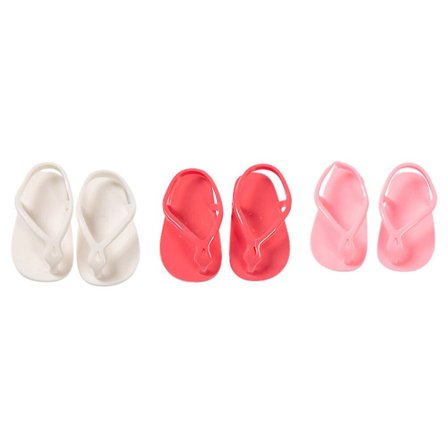 3 Par Dolda Sandaler Dockor Baby Girl Dockor Skor Flickdockor Tillbehör Sommar Faux Sandaler