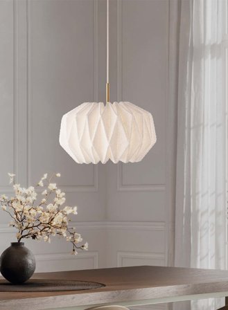 Softly pleated medium Ø42 - hvit