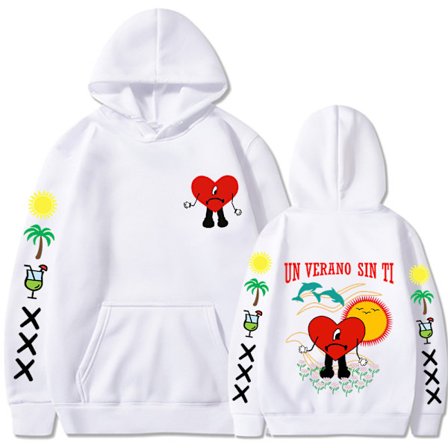 Nyt album Bunny Merch Bad un verano sin ti Hoodie Coat Herre Dame -