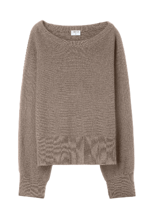 Filippa K wool yak boatneck sweater Stickat Dam Beige M