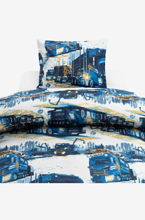 Borganäs of Sweden - 2-osainen setti Lastbilar - Monivärinen - Pussilakanasetit - 150X210 - - Homeroom