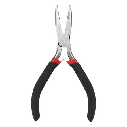 4 st Hårförlängningskit Dragande Nål Krok Peruk Anslutning Tång 500 st Micro Ringar Brun